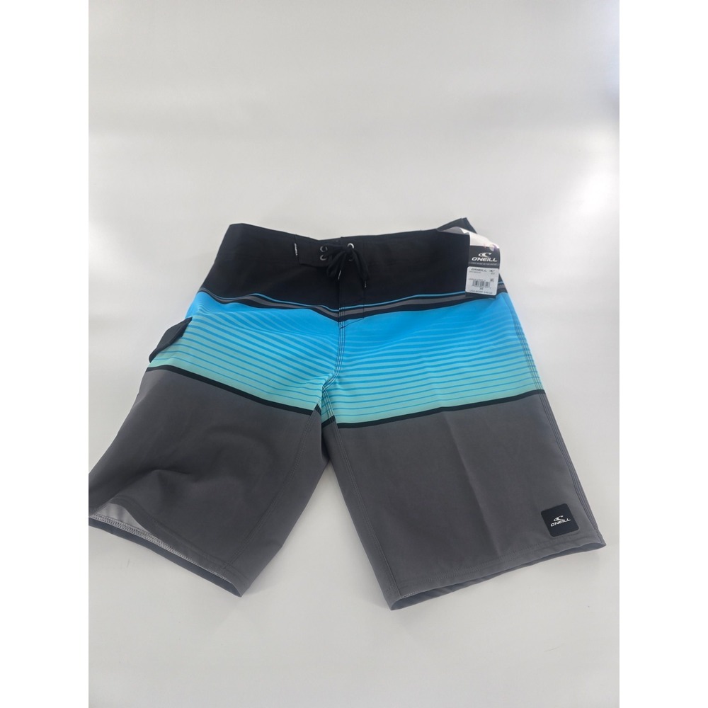 O'Neill Board Shorts Mens Size 30 Lennox Stripe 21 Surf Trunks Swim Stretch NWT